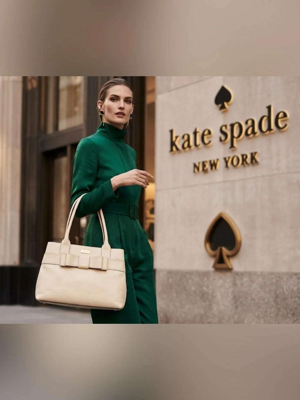 Authentic Kate Spade ♠️ signature designer leather bow handbag purse
